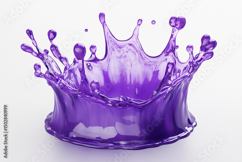 Purple Liquid Splash Crown