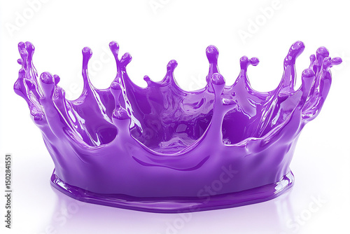 Purple Liquid Splash Crown