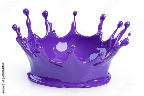 Purple Liquid Splash Crown