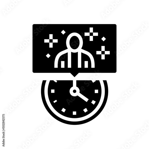 break time relaxation employee health glyph icon vector illustration