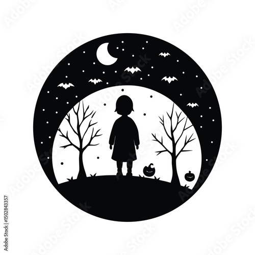 Graveyard glam vector silhouette