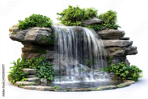 Serene Waterfall Oasis Rock Garden Feature