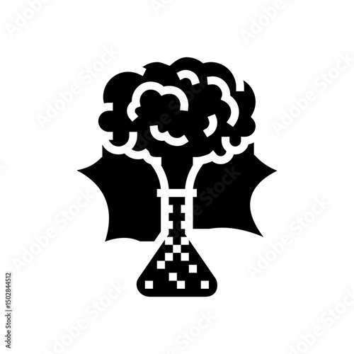 chemical reaction research development glyph icon vector illustration
