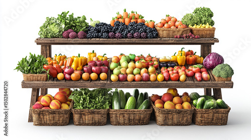 Vibrant Farmers Market Produce Display
