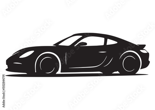 sport car logo design vector silhouette, car automobile vehicle logo icon silhouette, vector illustration silhouette super sports car, sports car silhouette vector illustration on a white background