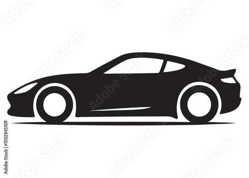 sport car logo design vector silhouette, car automobile vehicle logo icon silhouette, vector illustration silhouette super sports car, sports car silhouette vector illustration on a white background