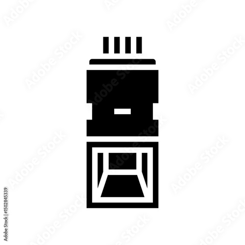 fingerprint sensor module glyph icon vector illustration