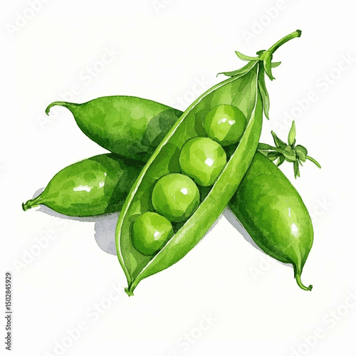 Tender Pea Mist peas isolated watercolor vector illustration svg