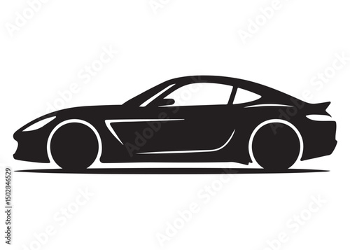 sport car logo design vector silhouette, car automobile vehicle logo icon silhouette, vector illustration silhouette super sports car, sports car silhouette vector illustration on a white background