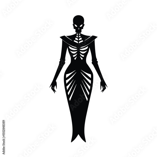 Corpse couture vector silhouette