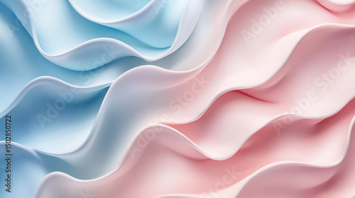 Abstract Pink and Blue Waves