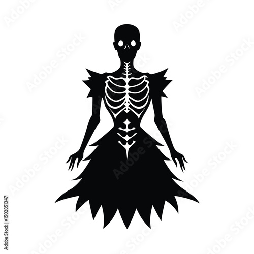 Corpse couture vector silhouette