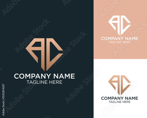 Ac letters monogram elegant Luxury logo Design