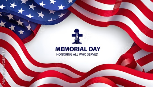 American flag memorial day background design