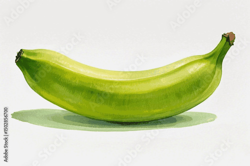 Young Bunch in Aqua Whisper green banana isolated watercolor vector illustration svg