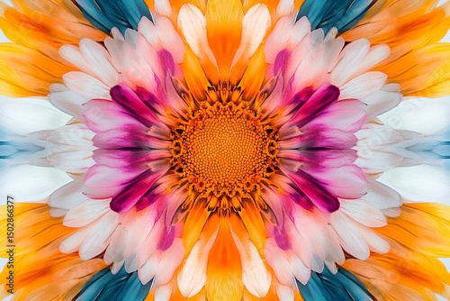 Vibrant Kaleidoscope Flower Mandala