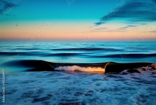 Wallpaper Mural A smooth, fluid surface gently tilting, creating a seamless gradient transition Torontodigital.ca