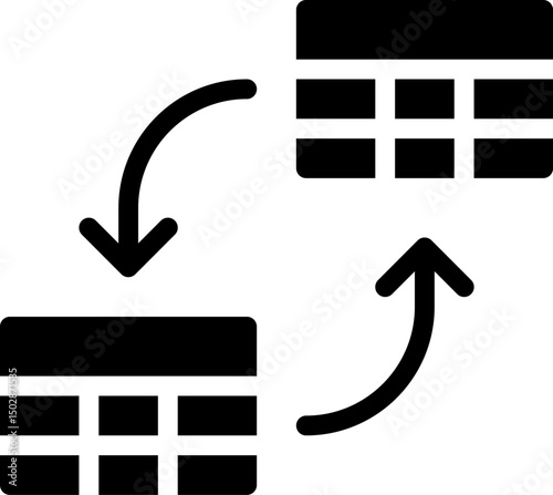 db tables swap 4 illustration on a white background   