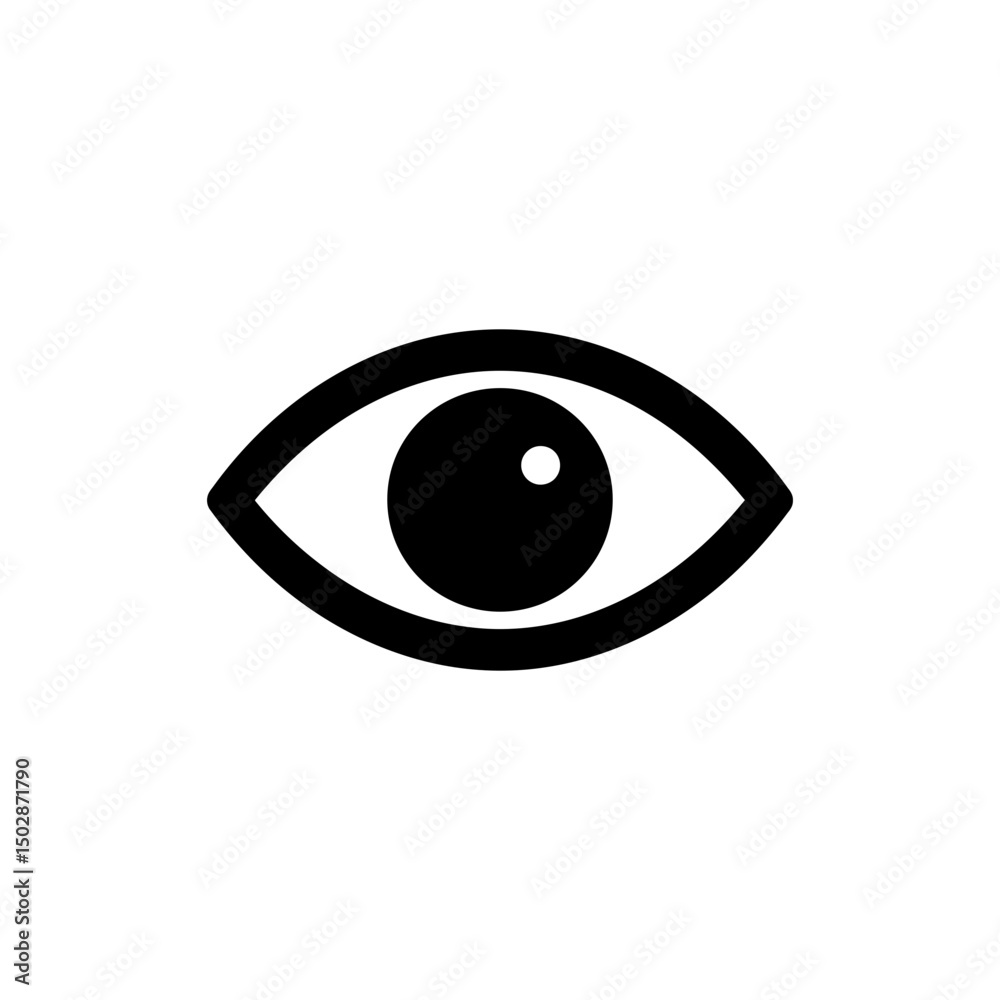 Eye front view with iris detailed anatomy icon Eye front view with iris detailed anatomy icon