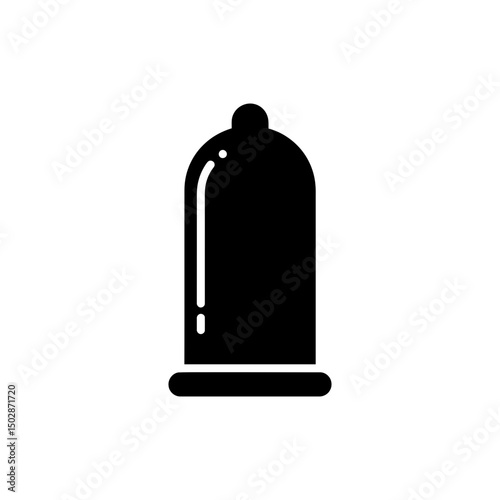 Rolled Condom Shape Safe Sex Protection Icon