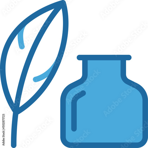 des ink well  illustration on a white background   