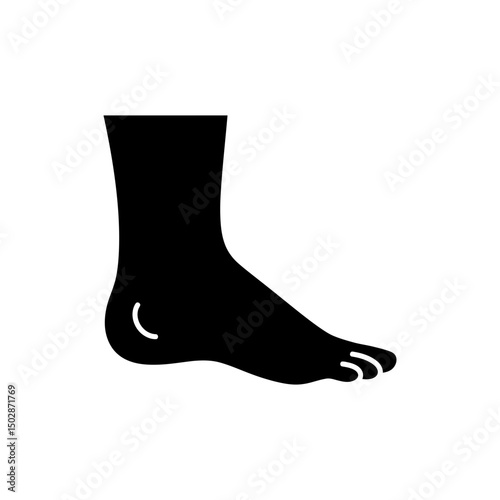 Diabetic Foot Ulcer Shape Illustration for Medical Awareness