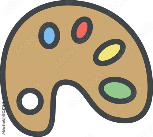 des palette   illustration on a white background   