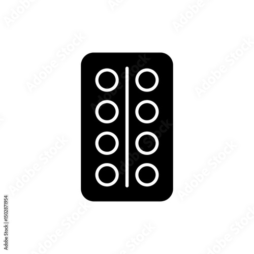 Medicine blister pack pharmaceutical packaging icon