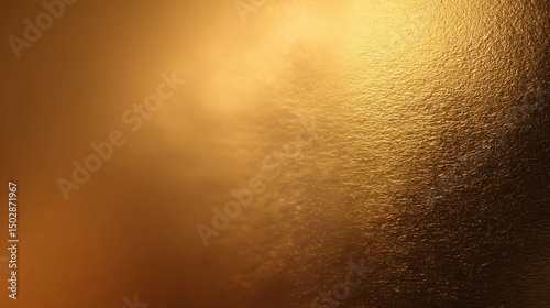 Golden Foil Texture with Subtle Reflections, Abstract Warmth and Blurred Edges