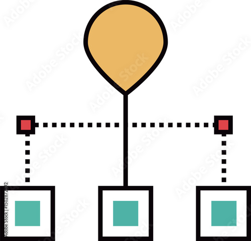 distributed illustration on a white background   