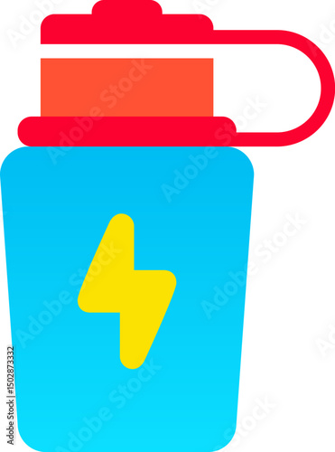 energy bottle illustration on a white background   
