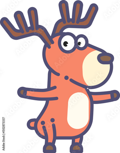 elk illustration on a white background   