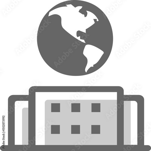 foreign law firm illustration on a white background   