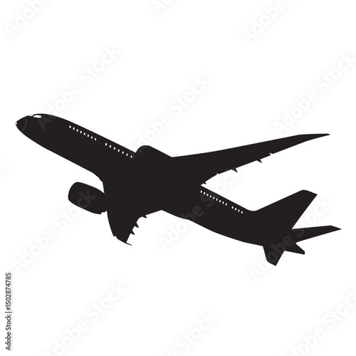 旅客機のシルエット