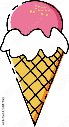 ice cream illustration on a white background   