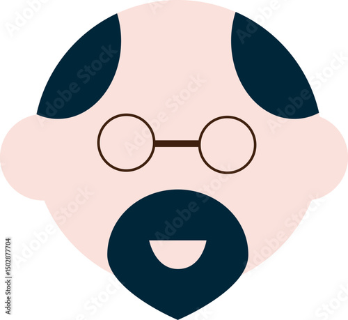 literary uncle illustration on a white background   