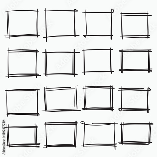 frame highlight rectangles freehand illustrations