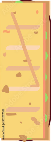 long imitation burger 1 illustration on a white background   