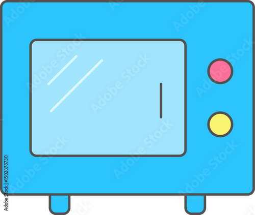 micro wave oven illustration on a white background        