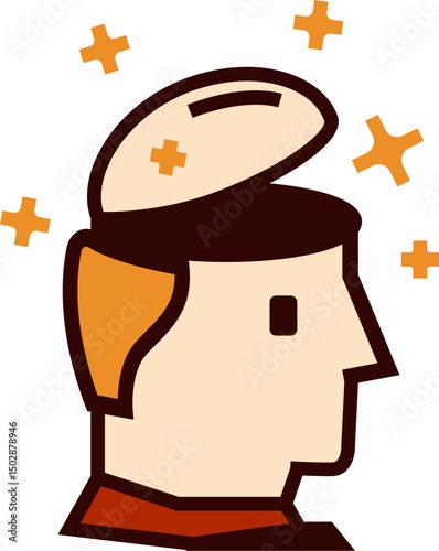 mind illustration on a white background    
