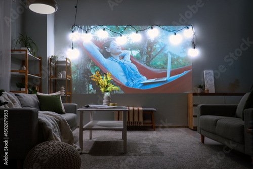 Interior of stylish living ...