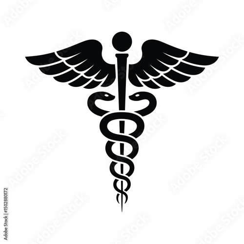 Caduceus Medical Emblem vector Art & Illustration