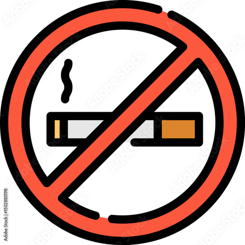 no smoking illustration on a white backgr