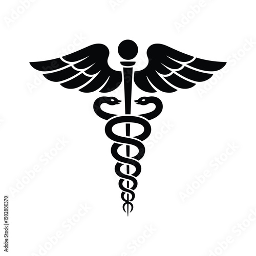 Caduceus Medical Emblem vector Art & Illustration