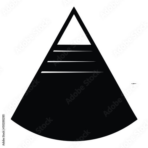 a lone pyramid silhouette against a vibrant orange sunset