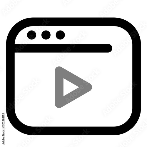 play movie film streaming player video illustration on a white background