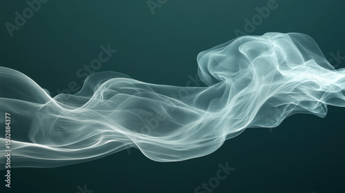 Abstract Digital Wave Background Flowing Particles and Connections