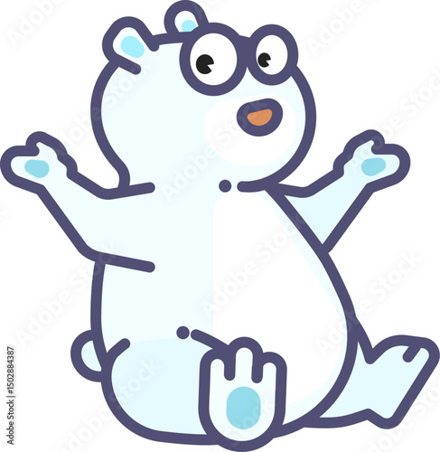 polar bear illustration on a white background        