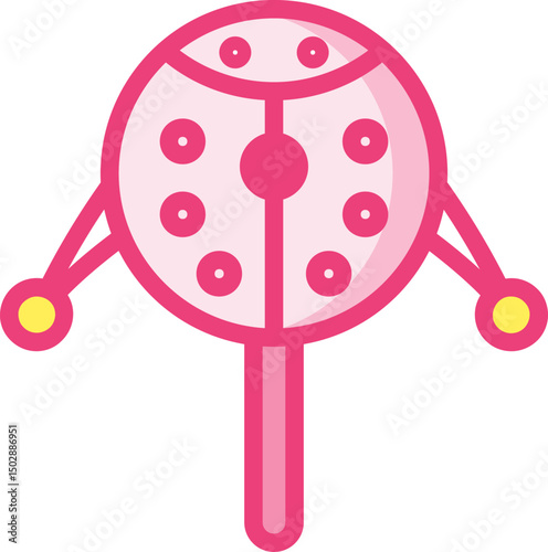 rattle illustration on a white background        1181