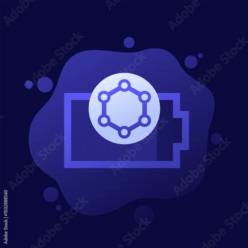 graphene battery icon, vector design